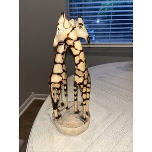 Disney Parks Intertwined Giraffes - Wooden Statue 8 1/2 inches tall - Very Rare!